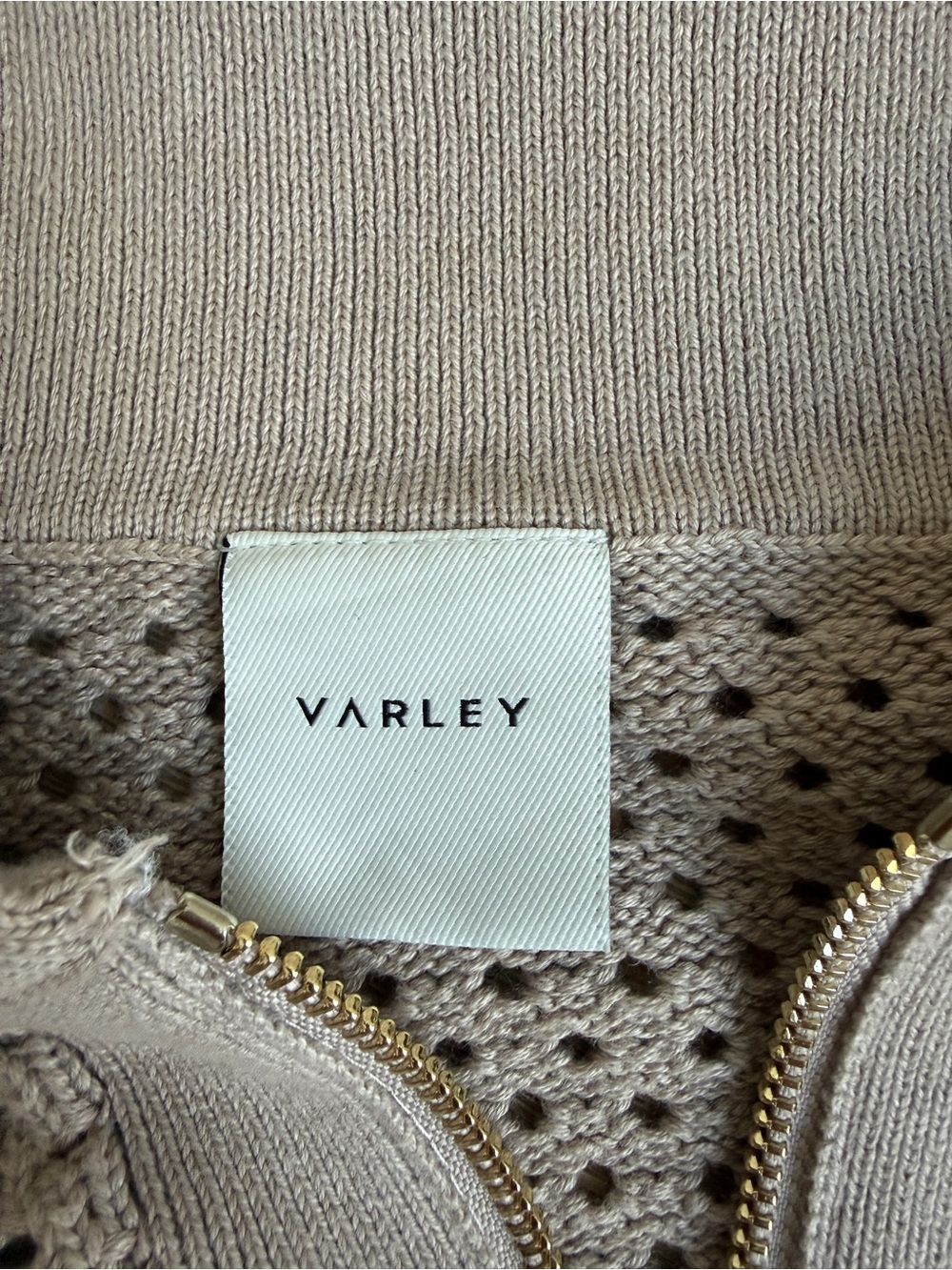 Varley Lily Open Stitch Polo Sweater - Picture 4 of 6